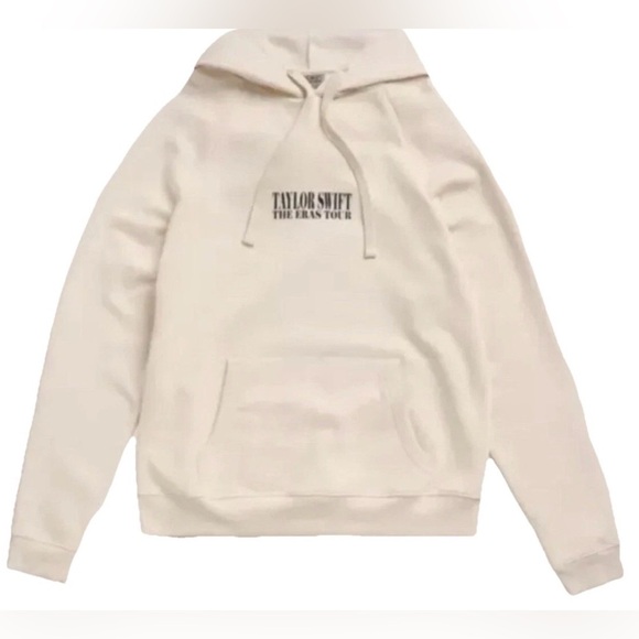 Authentic TAYLOR SWIFT 2023 Eras Tour Cream Hoodie Adult Relaxed Size: LARGE NEW - Picture 2 of 6